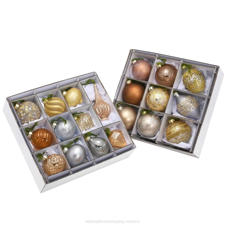 20-Piece Christmas Tree Ornament Set, Yuletide Glam Collection National Tree CompanyLBRH519