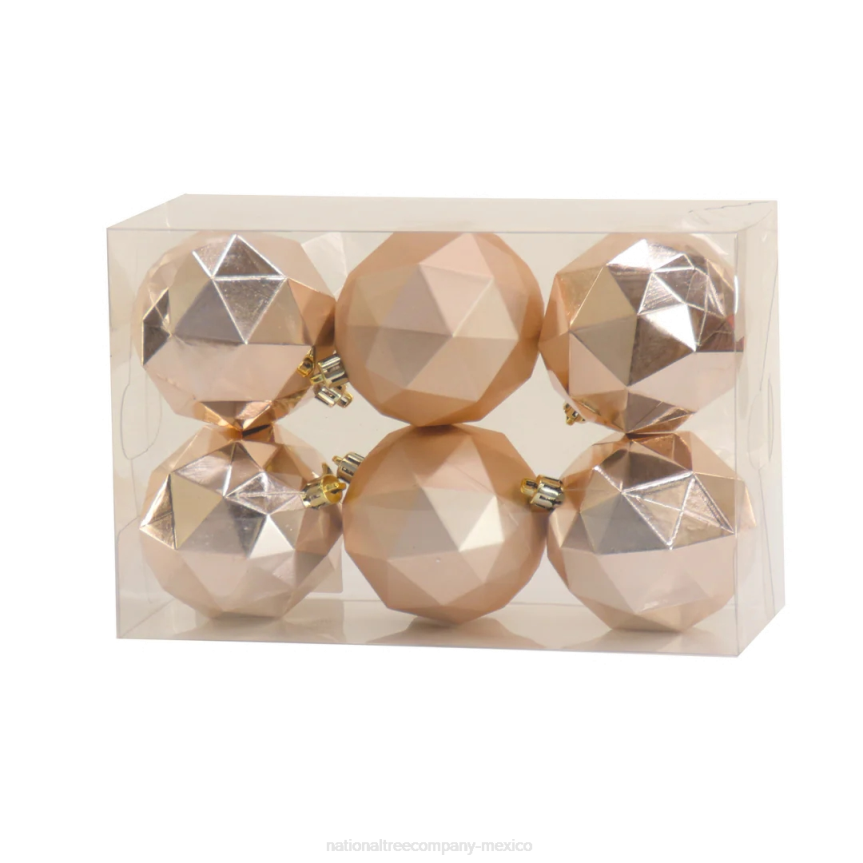 First Traditions 6 Piece Shatterproof Geometric Silver Ornaments National Tree CompanyLBRH529