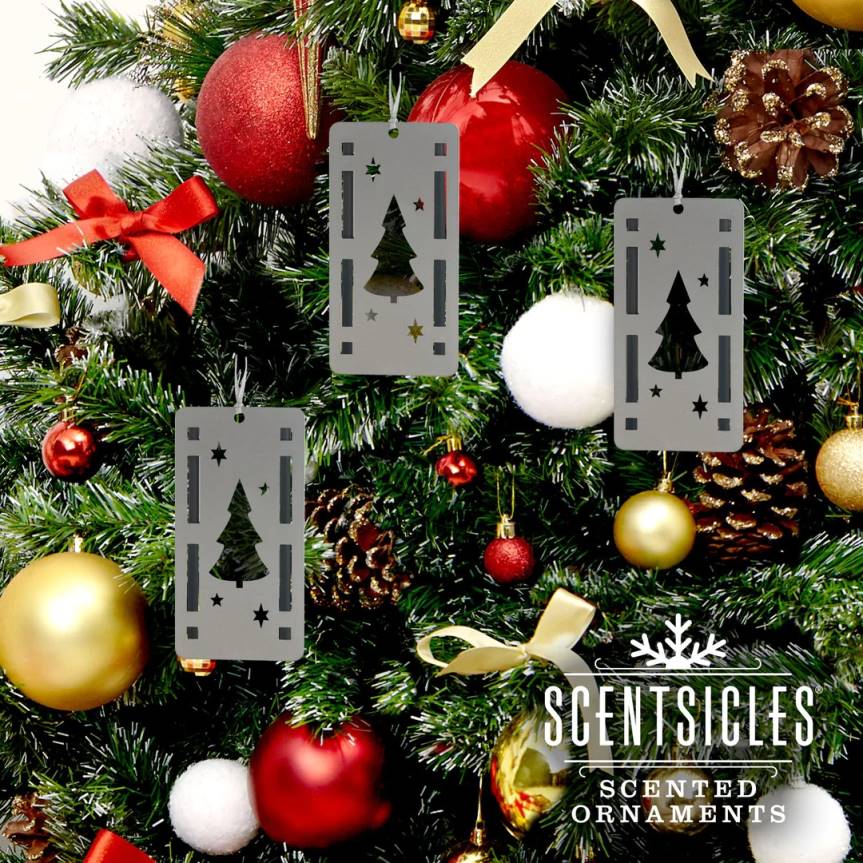 Scentsicles, Trio Ornament Set of 3, Bottle 6pc Stick, White Winter Fir National Tree CompanyLBRH547