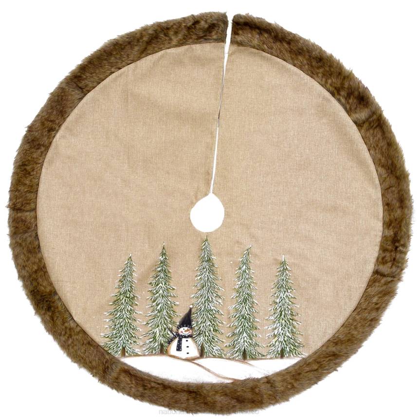 48in Alpine Collection Snowman and Pines Tree Skirt National Tree CompanyLBRH569