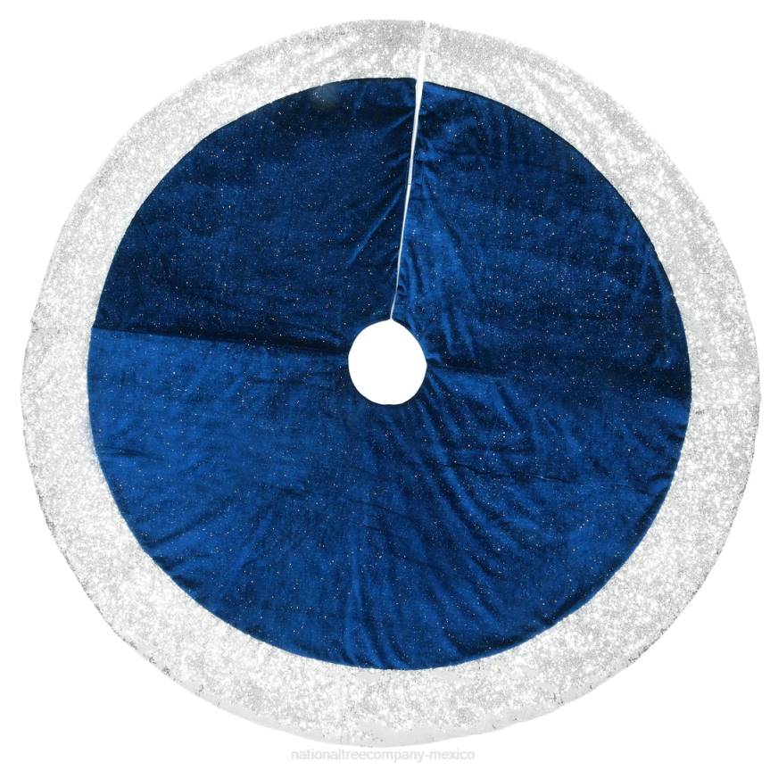 48in Arctic Lights Collection Navy and Silver Tree Skirt National Tree CompanyLBRH570
