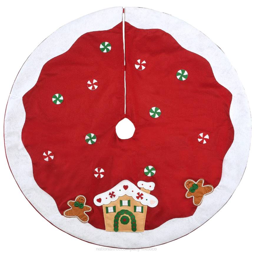 48in Be Merry Collection Gingerbread House Tree Skirt National Tree CompanyLBRH553