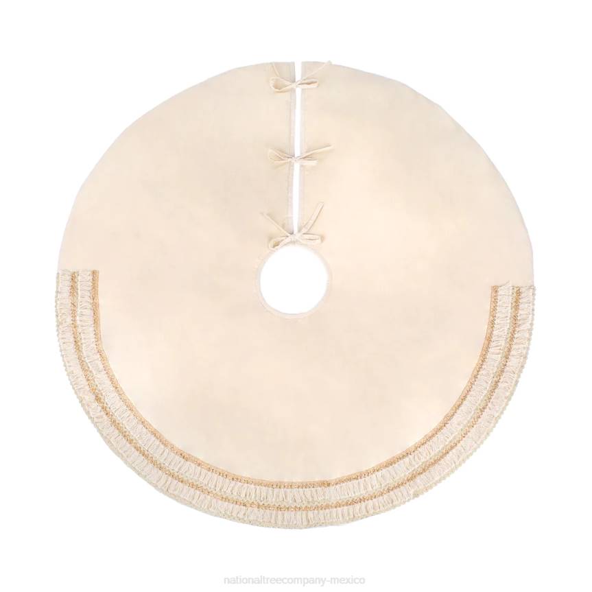 52in HGTV Home Collection Fringe Detail Tree Skirt, Off White National Tree CompanyLBRH557