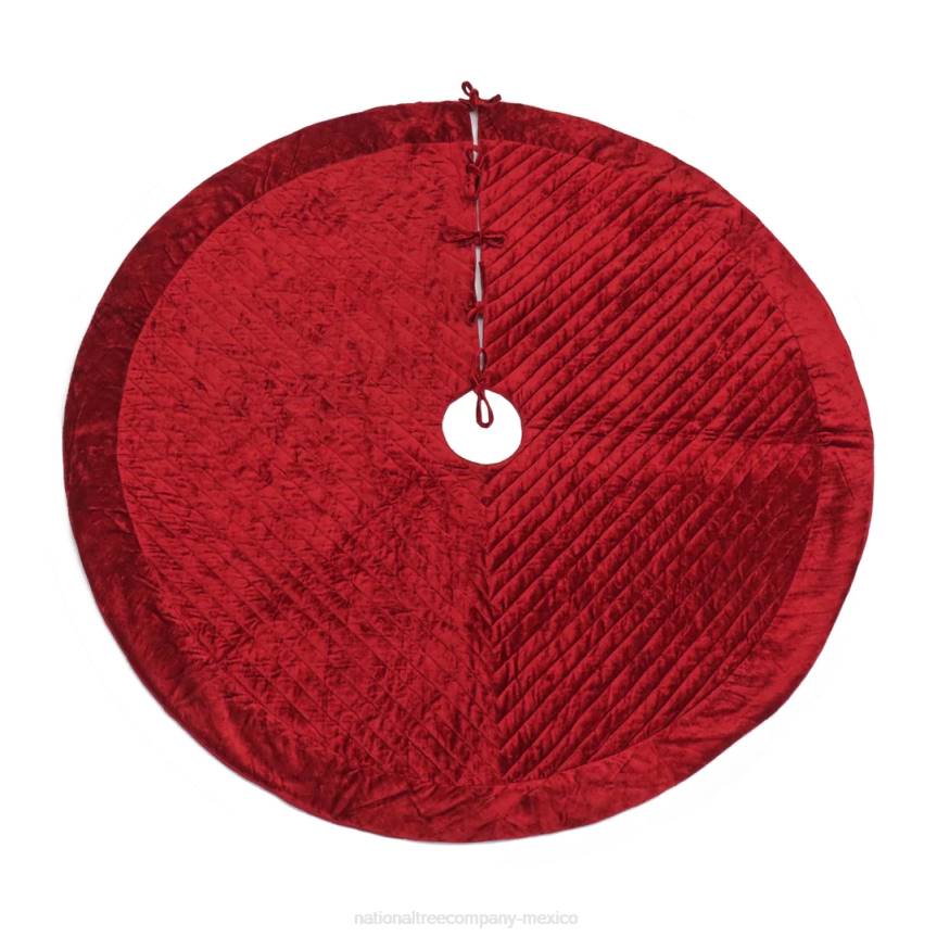 60in HGTV Home Collection Quilted Velvet Tree Skirt, Red National Tree CompanyLBRH555