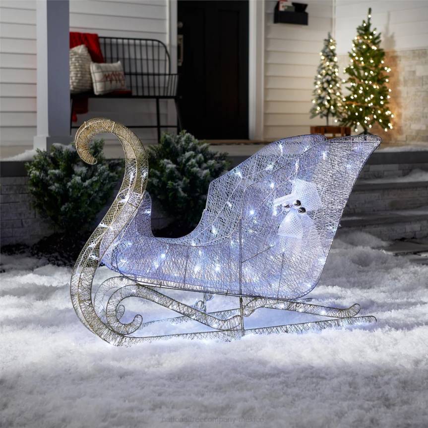 48 in. Santas Sleigh with Cool White LED Lights National Tree CompanyLBRH595