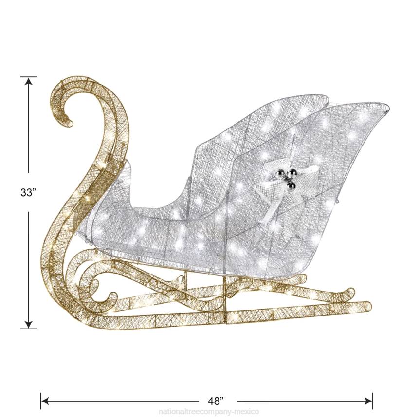 48 in. Santas Sleigh with Cool White LED Lights National Tree CompanyLBRH595