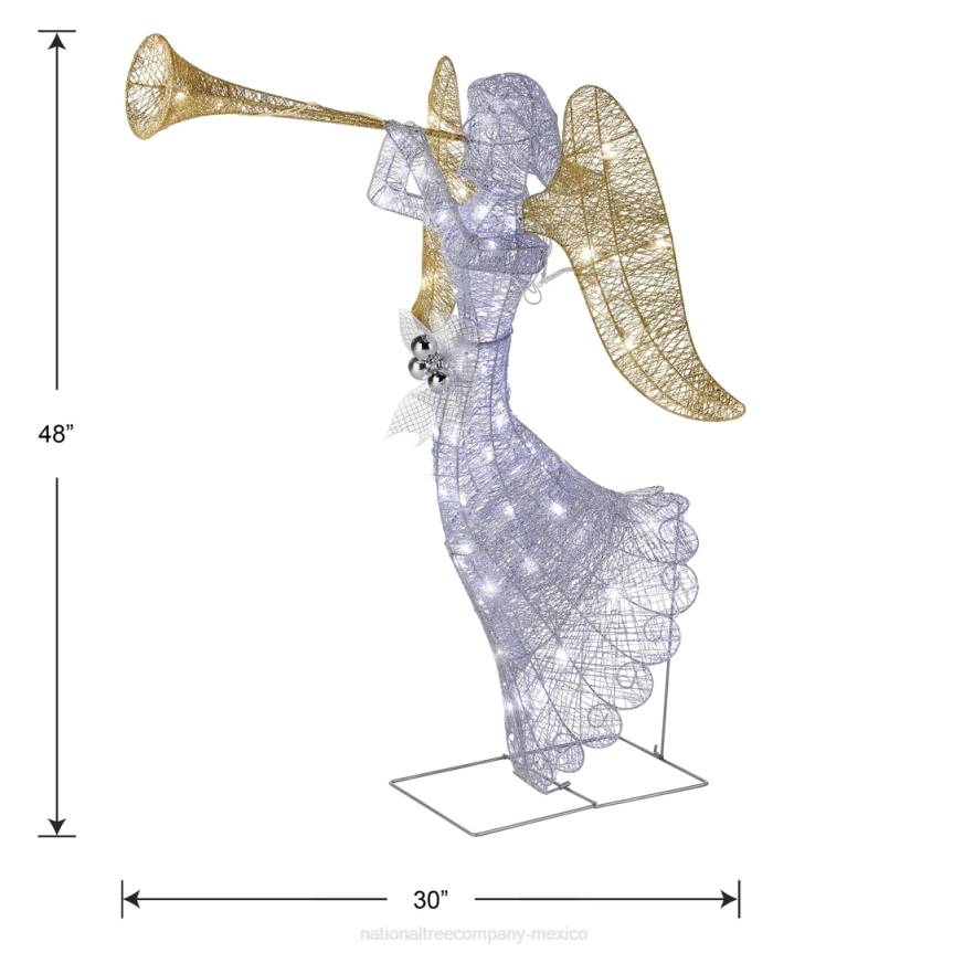 48in Silver Angel Decor with White LED Lights National Tree CompanyLBRH668