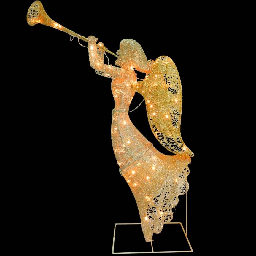 48in Silver Angel Decor with White LED Lights National Tree CompanyLBRH668