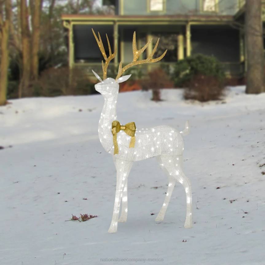 86in Pre-lit Crystal White Standing Buck National Tree CompanyLBRH605