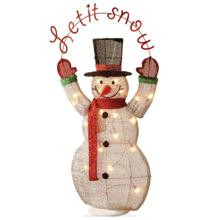 Pre-Lit 36in Tinsel Snowman National Tree CompanyLBRH615