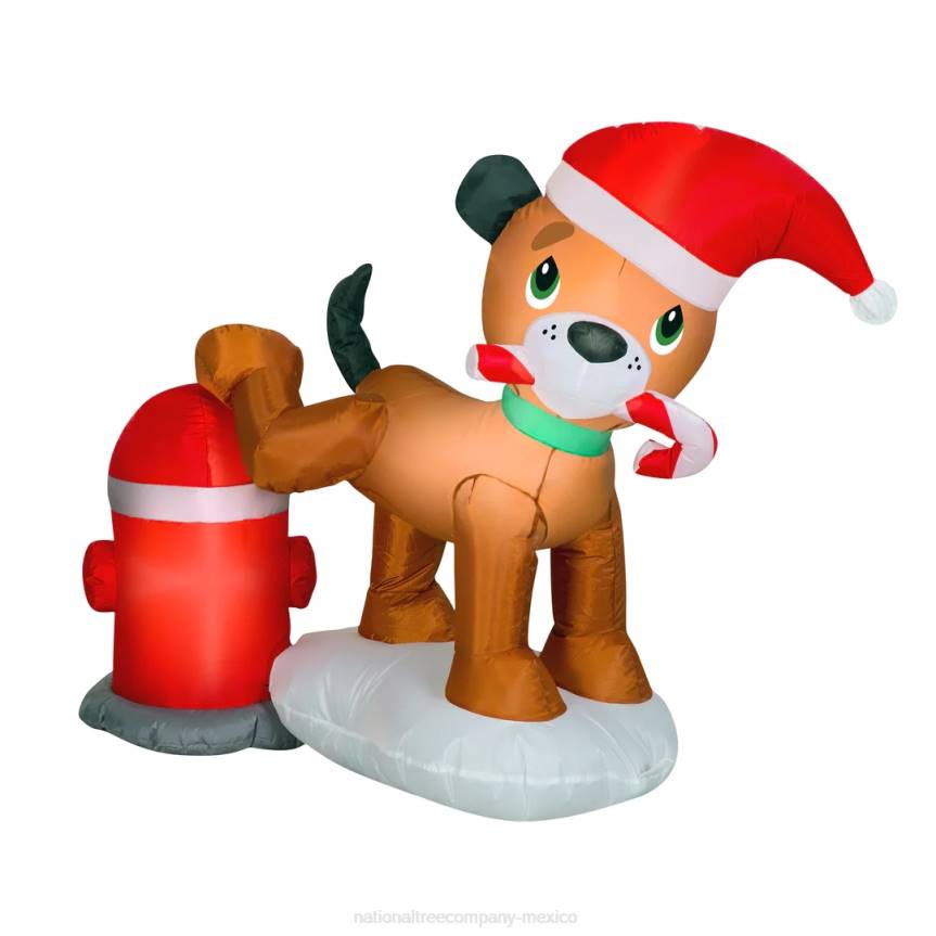 Inflatable Puppy Dog and Fire Hydrant, LED Lights, Plug In, Christmas Collection, 4 Feet National Tree CompanyLBRH654