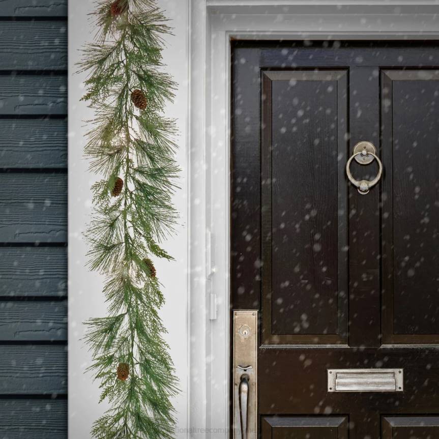 6 ft. HGTV Home Collection Pre-Lit Black Tie Cedar Garland National Tree CompanyLBRH345