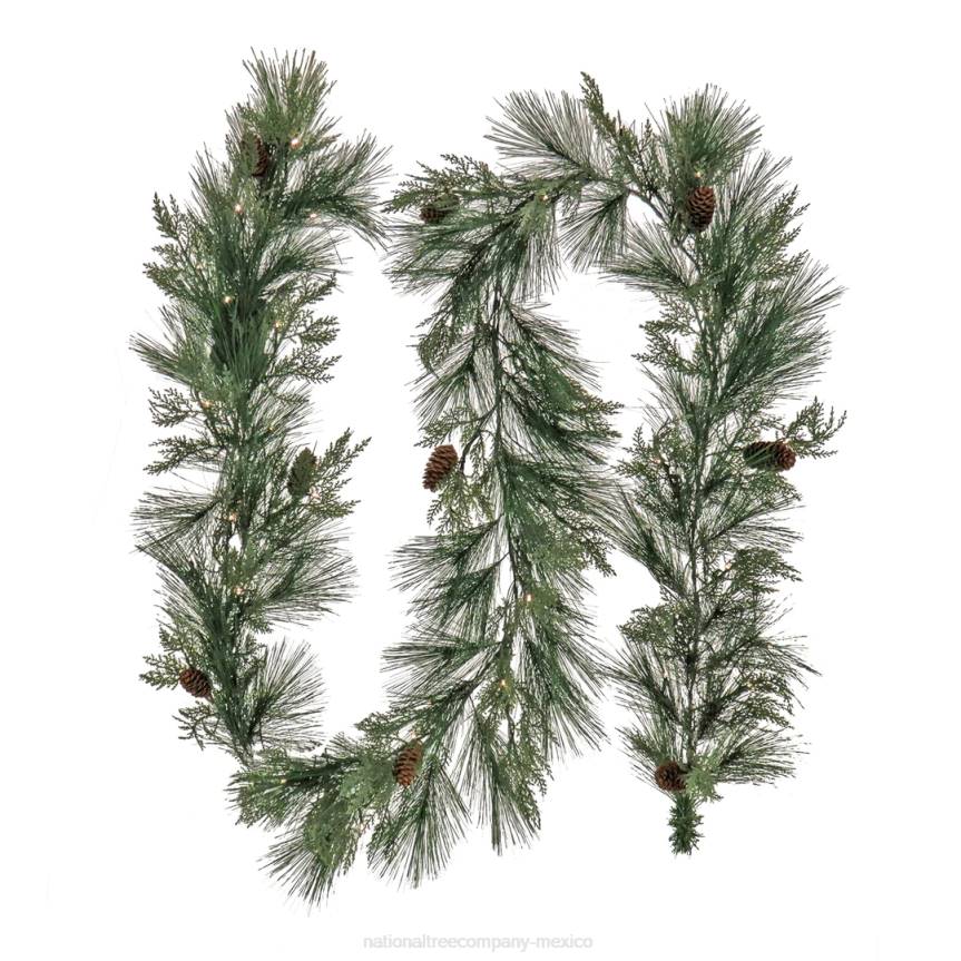 9 ft. HGTV Home Collection Pre-Lit Black Tie Cedar Garland National Tree CompanyLBRH340