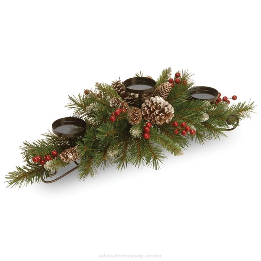 30in. Frosted Berry Centerpiece and Candle Holder National Tree CompanyLBRH455