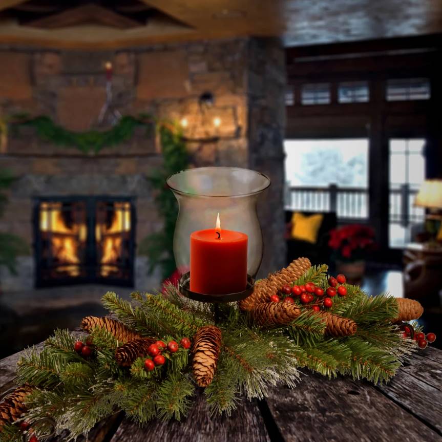 Crestwood Pine Candleholder Centerpieces National Tree CompanyLBRH502