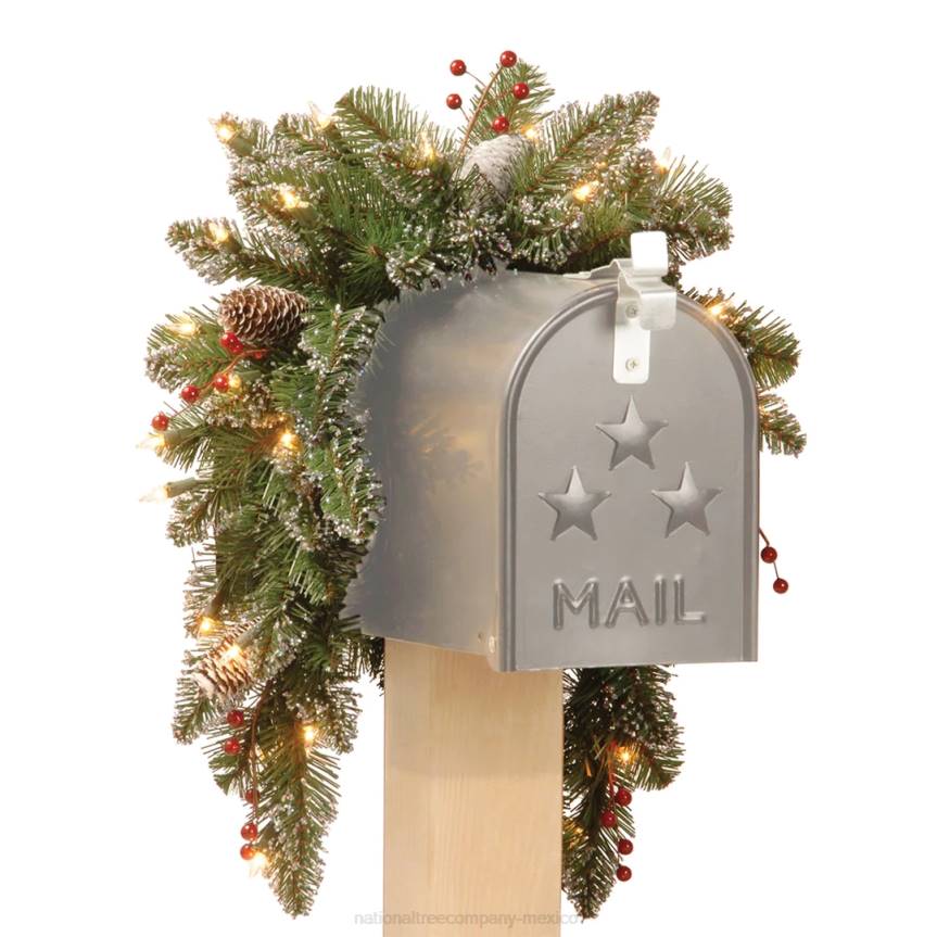 Glittery Mountain Mailbox Swag National Tree CompanyLBRH464