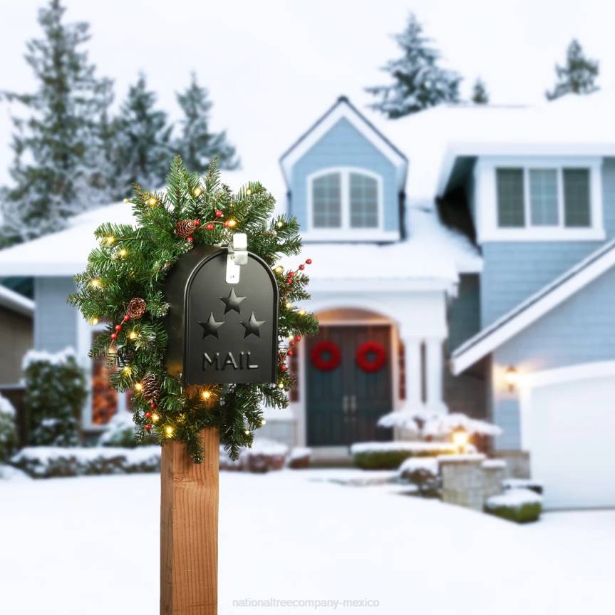 Glittery Mountain Mailbox Swag National Tree CompanyLBRH464
