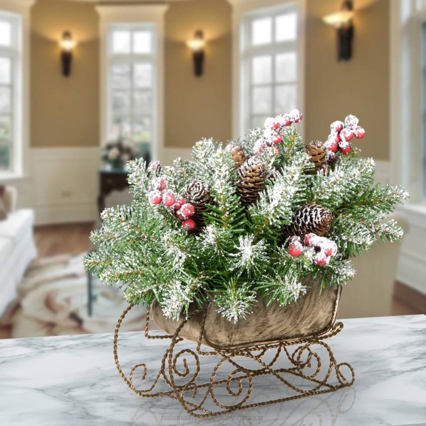 Snowy Dunhill Fir Sleigh National Tree CompanyLBRH452