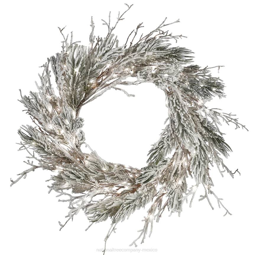 24in Pre-Lit Snowy Twig Wreath National Tree CompanyLBRH269
