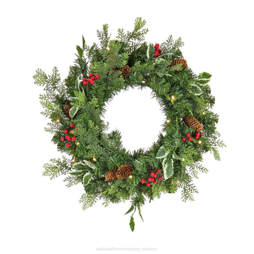 First Traditions Collection 24in Christmas Joy Pre Lit Wreath National Tree CompanyLBRH265