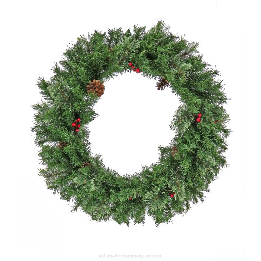 30in Cashmere Wreath with Pinecones and Red Berries National Tree CompanyLBRH279