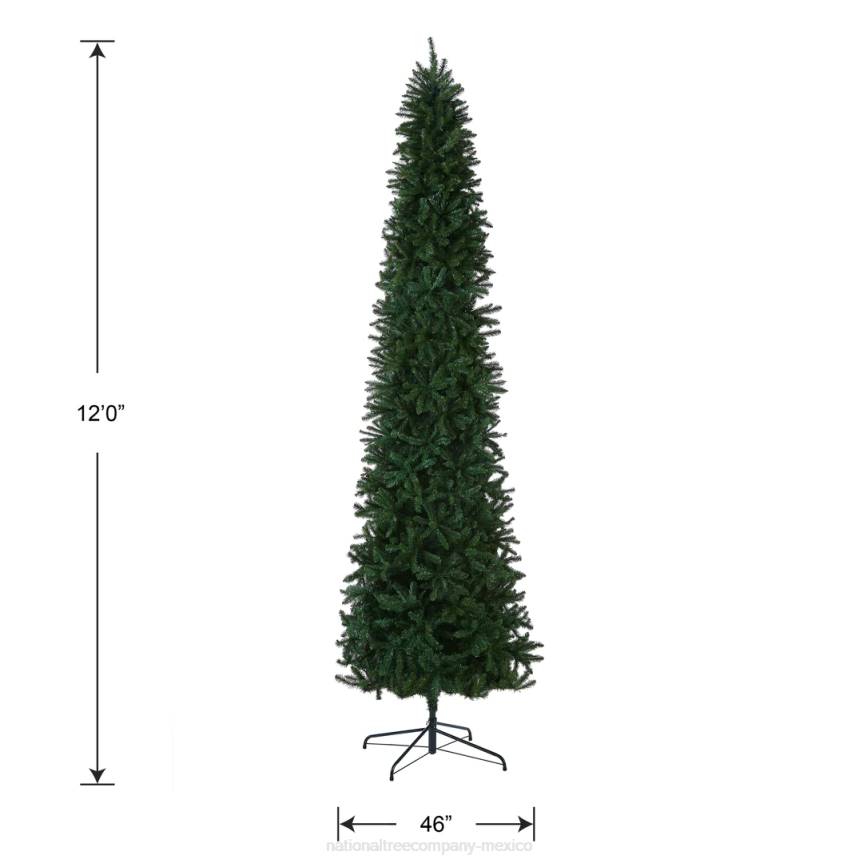 Artificial Slim Christmas Tree, Green, Kingswood Fir, Includes Stand, 12 Feet National Tree CompanyLBRH96