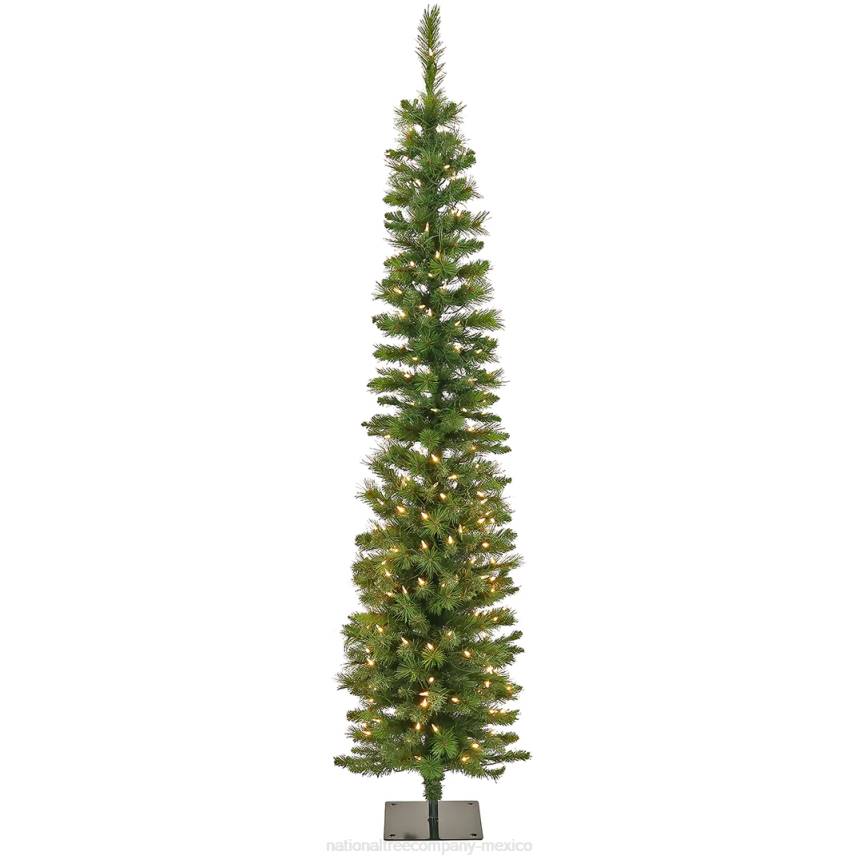 6 ft. Pre-Lit Nooksack Fir Pencil Slim Tree with LED Lights National Tree CompanyLBRH137