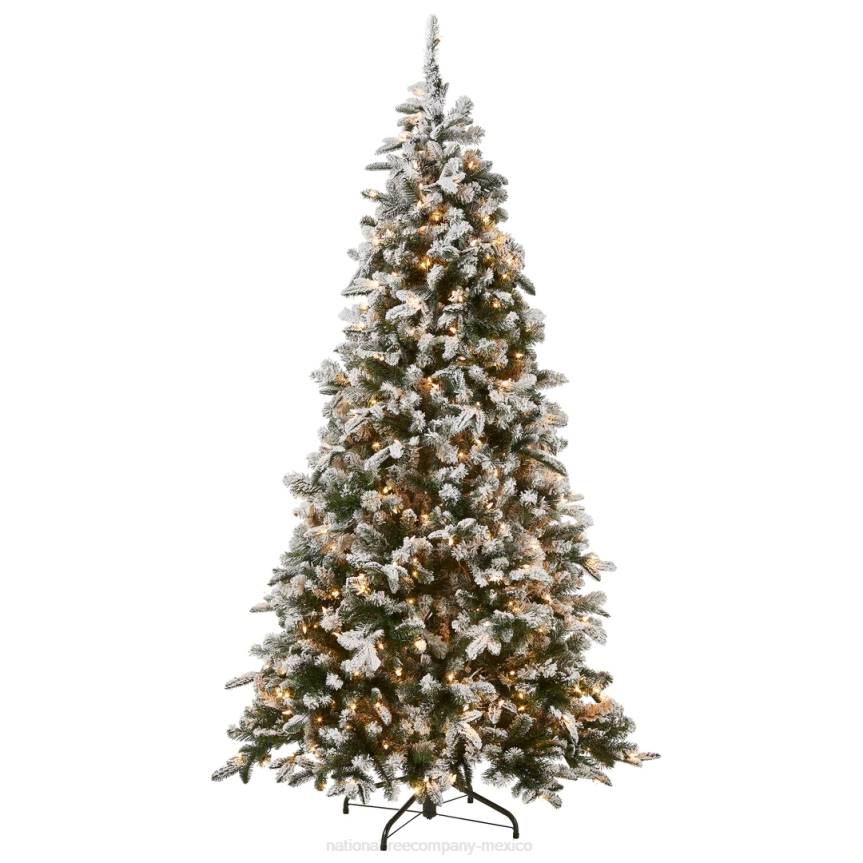 Pre-Lit 'Feel Real' Artificial Christmas Tree, Everest Fir, Green, White Lights, Includes Stand, 6.5 Feet National Tree CompanyLBRH146