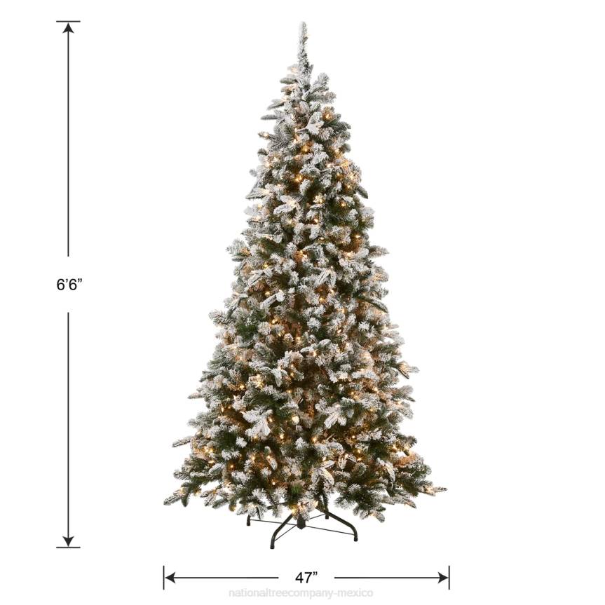 Pre-Lit 'Feel Real' Artificial Christmas Tree, Everest Fir, Green, White Lights, Includes Stand, 6.5 Feet National Tree CompanyLBRH146