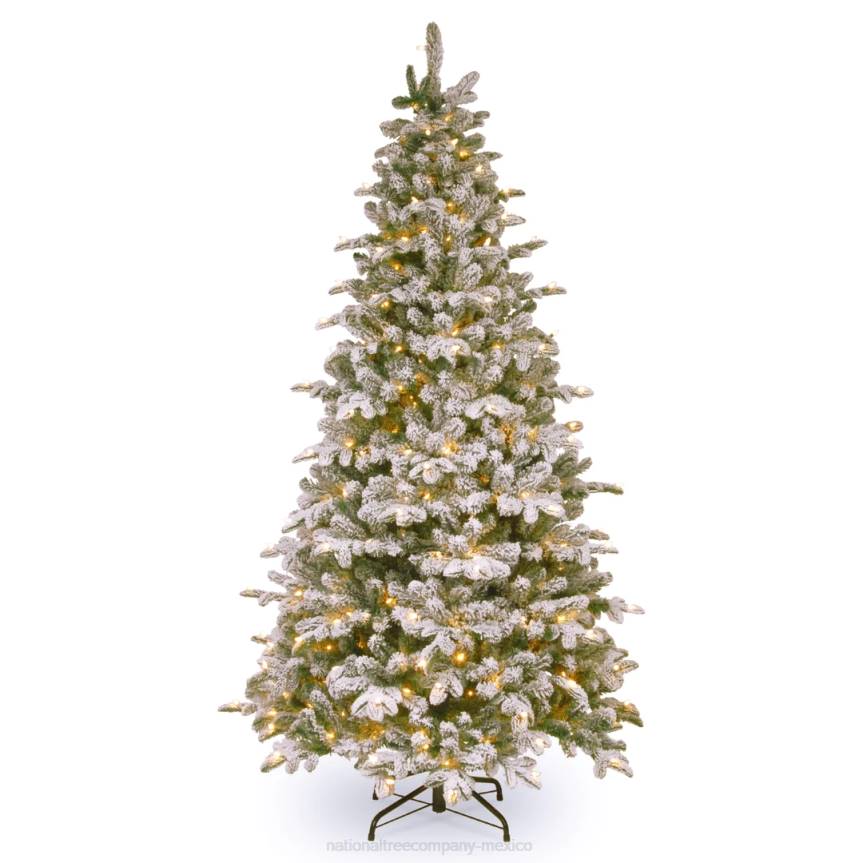 Pre-Lit 'Feel Real' Artificial Christmas Tree, Everest Fir, Green, White Lights, Includes Stand, 6.5 Feet National Tree CompanyLBRH146