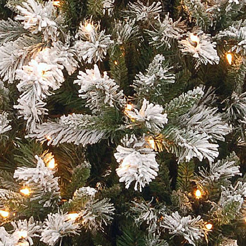7.5 ft. Snowy Mountain Pine Slim Pine Tree with Clear Lights National Tree CompanyLBRH42