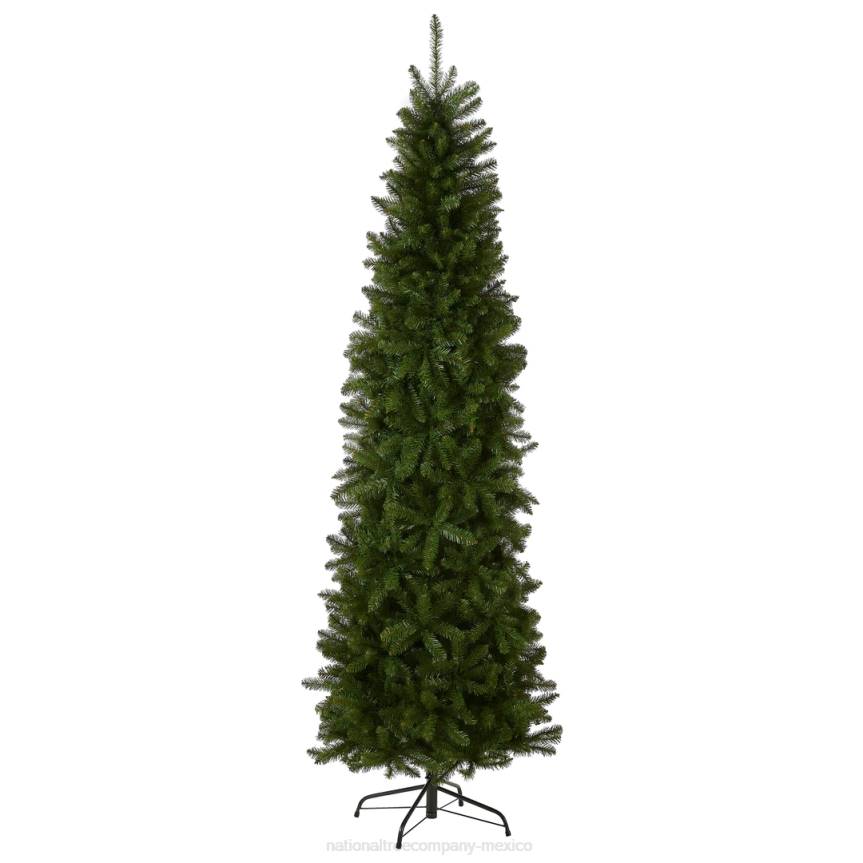 Artificial Slim Christmas Tree, Green, Kingswood Fir, Includes Stand, 9 Feet National Tree CompanyLBRH118