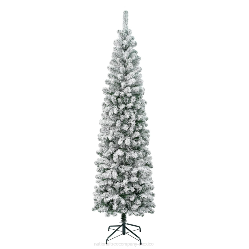 First Traditions Acacia Flocked Tree Slim Christmas Tree, 7.5 ft National Tree CompanyLBRH78