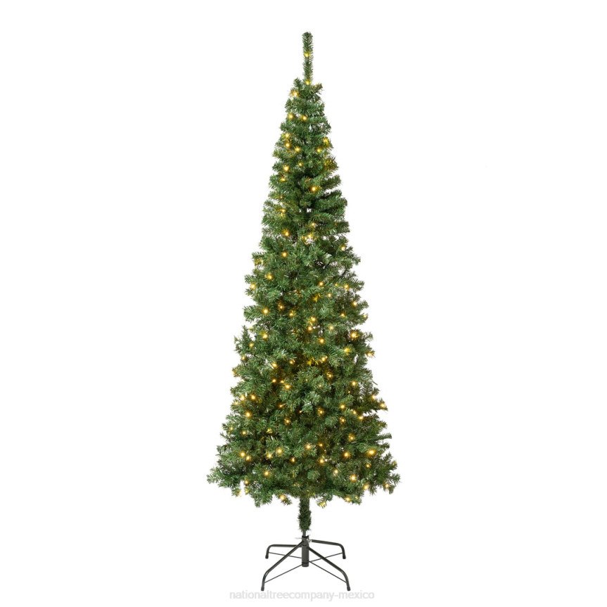 First Traditions Pre-Lit Artificial Linden Spruce Christmas Tree, Warm White LED Lights, Plug In, 7.5 ft National Tree CompanyLBRH112