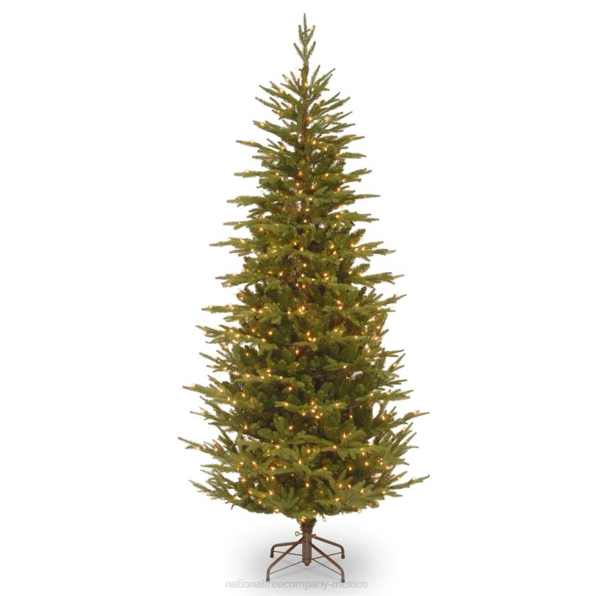 Pre-Lit 'Feel Real' Artificial Slim Christmas Tree, Green, Frasier Grande, White Lights, Includes Stand, 7.5 Feet National Tree CompanyLBRH15