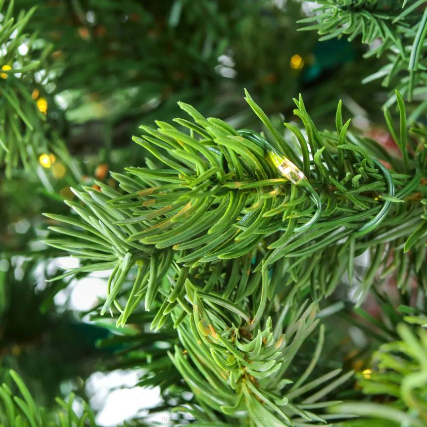 10ft Pre-lit Artificial Feel Real Lark Pine Medium Hinged Tree, 5320 Warm White LED Rice Lights- UL National Tree CompanyLBRH199