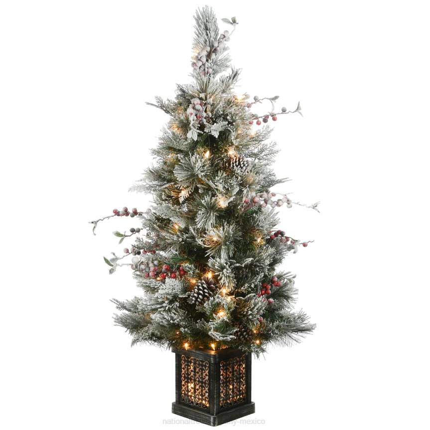 4 ft. Snowy Bedford Pine Entrance Tree with Clear Lights National Tree CompanyLBRH16