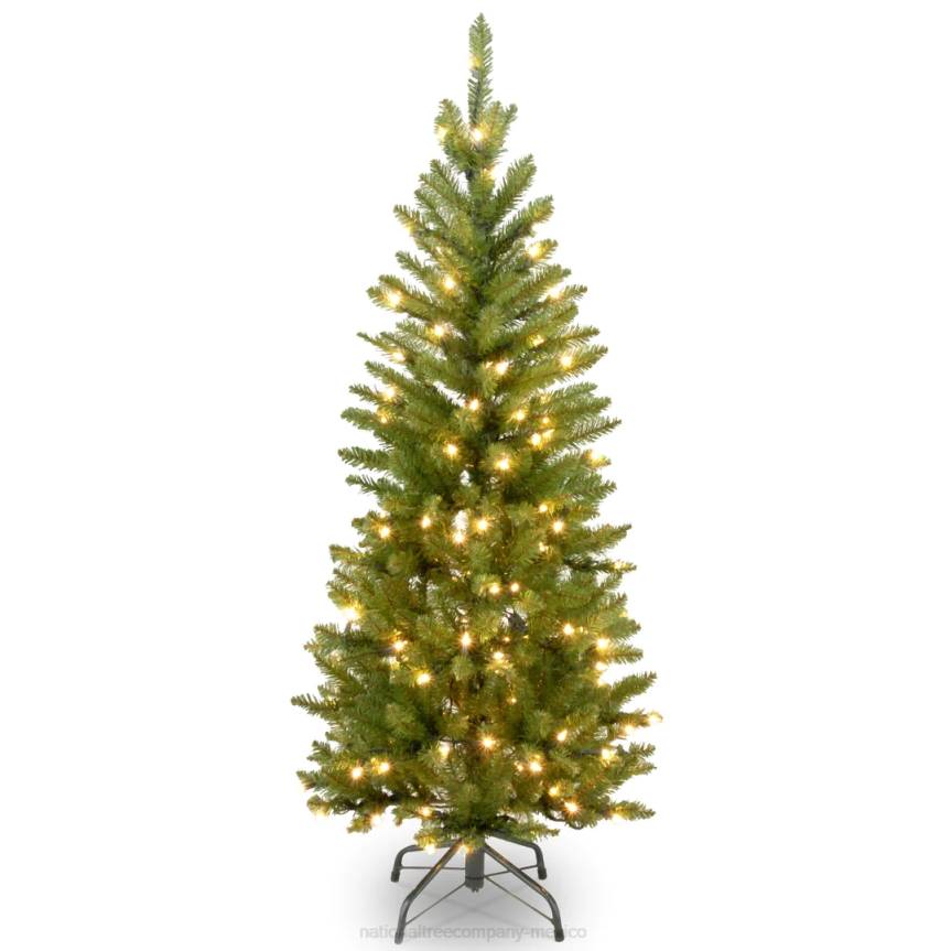 Pre-Lit Artificial Christmas Tree, Kingswood Fir with Clear Lights, Plug In , 4.5 ft National Tree CompanyLBRH19