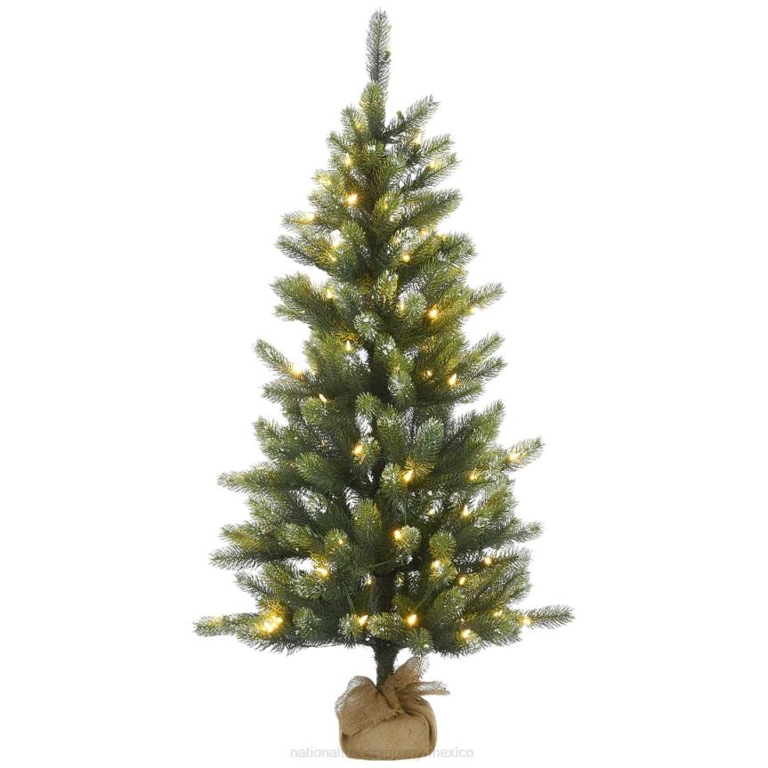 Pre-Lit Artificial Christmas Tree, Trinity Spruce, with Warm White LED Lights, Plug in, 4.5 ft National Tree CompanyLBRH168